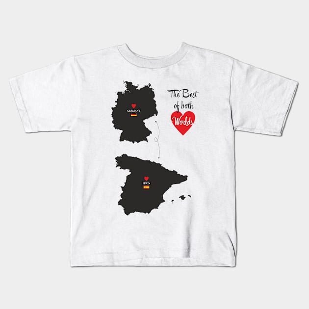 The Best of both Worlds - Germany - Spain Kids T-Shirt by YooY Studio